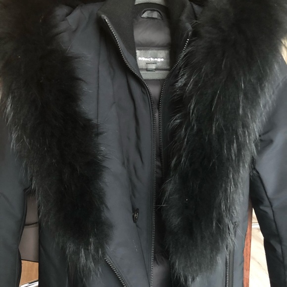Mackage Black Real fur, Black jacket. Worn once - Picture 3 of 5